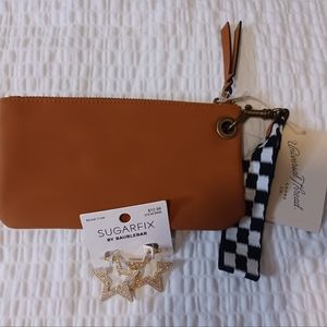 Universal Thread Wristlet & Sugarfix by baublebar Star Earrings NWT